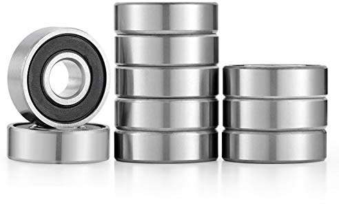 Donepart 608-2RS Bearing 8x22x7mm, C3, Rubber Sealed Steel 10-Pack