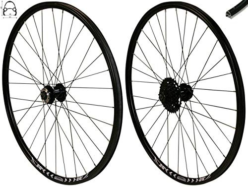 Redondo 28 Zoll Laufrad Set HR + VR Disc Felge Schwarz + 9 Fach Kassette