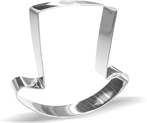 Formine per biscotti a forma di cappello a cilindro, in acciaio inox, 10 cm