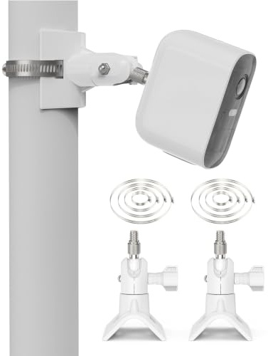 HOLACA Masthalterung Kompatibel mit Eufycam 1/2/2C/2C Pro/3/3C/E, Arl o Kamera, Passend für Alle Kameras Mit Standard 1/4-Zoll-Gewinde, Weiß | 2 Stück