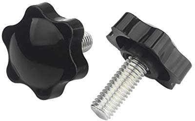 ANSIEDIO Star Knob Thumb Screws, Six-pointed Star Head Threaded Knurled Thumbscrew Grip Knobs Clamping Screw, M6×8mm,10 pcs