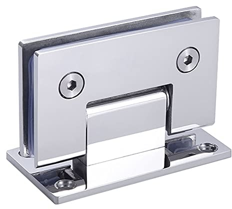 WANLIAN 90 Degrés Armoire Vitrine Armoire Pince Portes De Douche Charnière Pièces De Rechange Mur-Verre Gris(Polished Chrome)