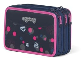 ergobag Maxi-Mäppchen Set 40-Teilig, Lyra Bunt- und Filzstifte, Kleingeld Fach, Lineal, Schere PhantBärsiewelt - Blau