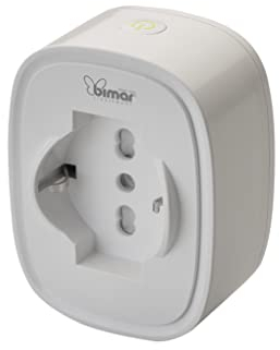 Bimar AP04 Presa Smart, Presa Italiana Intelligente WiFi, Controllo vocale, Smart Plug con Controllo Remoto dei Dispositivi Ovunque Tramite iOS e Android App, 1pz
