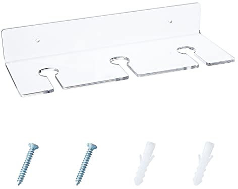 SUPERFINDINGS 1 Set 11x28cm Acryl Stemware Rack Weinglashalter Unter Schrank Weinglas Rack Wandmontage Für Bar Küchenschrank