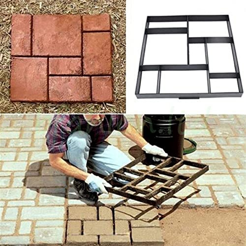 unho Pflasterform Betonform Gehweg Form: DIY Schalungsform Pflasterstein Gießen Schablone für Garten Beton, Gehweg, Pflastersteine, Pflastersteine, Terrassenplatten, 50 x 50cm