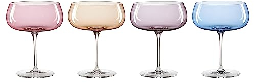 Oneida True Colors-Set di 4 Bicchieri da Cocktail, Vetro, Multicolore