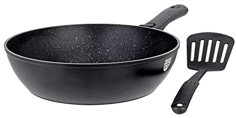GRÄWE Pfanne Aluminium 28 cm, mit abnehmbarem Griff inkl. Pfannenwender
