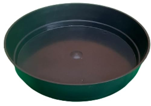GROWMANIA.ES GROWMANIA Lot de 10 assiettes rondes noires pour pots de fleurs Diamètre 40 cm - Assiette en plastique pour pots de fleurs