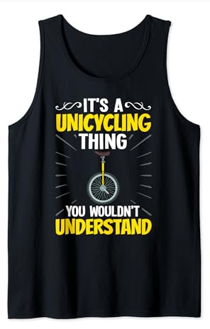 Einrad Fahrrad Lustiges Training Lernen Radfahren Tank Top
