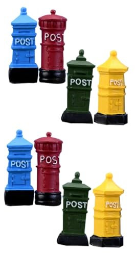 SHINEOFI 8stücke Teiliges Mini Postbox Deko-objekte Aus Resin Stilvolle Tischdekoration Für Geburtstagsfeiern Kunsthandwerk Und Festliche Anlässe Für Fotorequisite