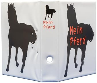 -Mein Pferd-Motiv Ordner A4 – Stabiler PVC-Ordner mit 2-Ring-Mechanik, Made in Germany, langlebiger Sammelordner für Dokumente und Unterlagen, kein Import