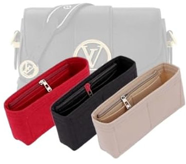 LinerLink Taschen-Organizer für LV Pont 9, weich, 25 x 17,5 x 8 cm (L x H x T), handgefertigter Tascheneinsatz, 2 mm Filztascheneinsatz, Damen-Handtaschenformer (braun, Stil A: Belichtung)