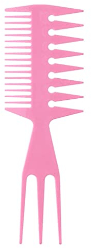 Haiki Peigne à cheveux rétro pour femmes et hommes - Double face - Peigne à cheveux à dents larges - Fourchette en forme d'os de poisson - Outil de coiffure - Peigne à cheveux