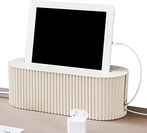 Cable Tidy Box | Cord Organizer Box Desk Cable Management Box | Cable Cord Wire Organiser Box | Cable Organizer Storage Box With Removable Lid For Hiding Messy Cables Wire Management