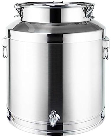 ZGYOZMNG Milchkanne aus Edelstahl 304, Weineimer, Krug, Ölfass, Milcheimer mit Silikondichtungsdeckel zur Lagerung/zum Transport von Flüssigkeiten (15 l) (20 l)