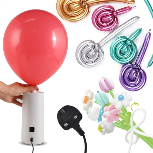 Electric Balloon Pump, Portable Pump Inflator for Party Festival Decoration | Portable Dual Nozzle Electric Balloon Blower Machine, Airbed Pump Quick Inflator, Balloon Inflator