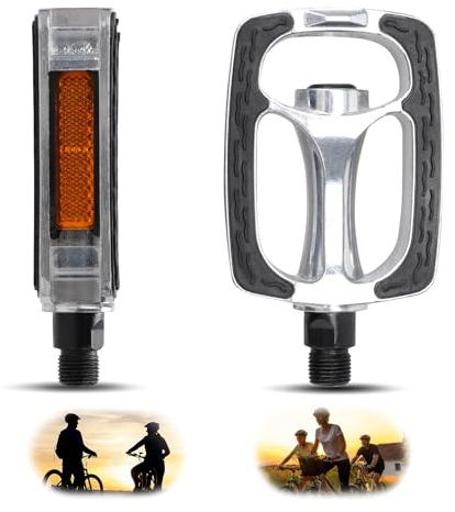 Kigniote 1 Paar rutschfestes Mountainbike-Pedal aus Metall/Aluminium, geeignet für Mountainbike, Faltrad, MTB