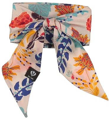 FRAAS Haarband Damen aus 100% Seide - schmales Tuch mit Blumen-Muster - 80 x 5 cm Größe