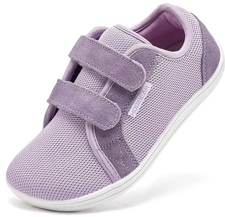 HOBIBEAR Kids Calzado Descalzo Ancho para niños niñas Outdoor Trail Running Minimalist Walking Shoes(Violeta,EU 28)