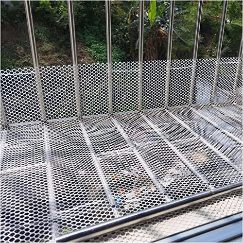 GIAKOO Balkon, Terrasse, Hof, Kunststoff-Drahtgeflecht für Katzen, sechseckige Löcher, schwarzer Terrassenabsperrzaun, Pflanzen, Gartennetz, Geflügelnetz (0,7 x 15 m)