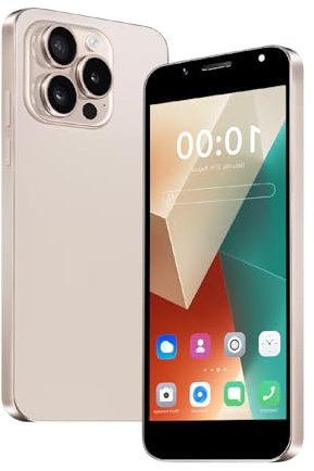 Téléphone déverrouillé, écran de 5.0 pouces, double appareil photo, double carte SIM, 2GBRAM + 16GBROM / TF128GB, 4G LTE FCC TCC pris en charge，Convient aux utilisateurs débutants (T25gold)