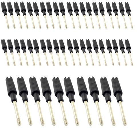 CY Kabelschrauben, Rändelschrauben Nr. 4–40 UNC, 47 mm Länge, Edelstahl-Umspritzung für Computer-DVI-VGA-RS232-Kabel (50 Stück)