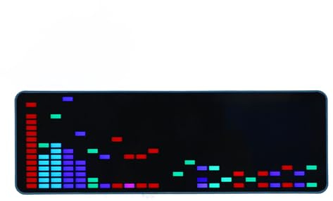 Jectse Audio Spectrum Analyzer, 16x24 LED Music Spectrum Display, 20 Dynamic 7 Color Effects Precise Sound Level Meter, Built in Voice Sensor