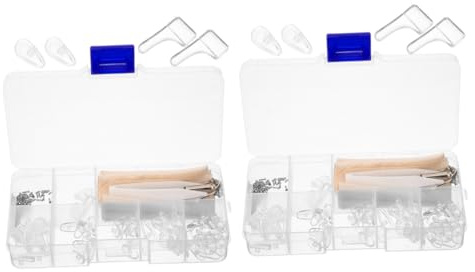 GANAZONO 2 Sätze Brillen-Nasenpads-Set Ohr Essenz Nasendiffusorring Brillenhalter brillen reparatur set brillen ersatzteile Nasenbügel für Sonnenbrillen Brillenglas Nase Nasenpads Metall