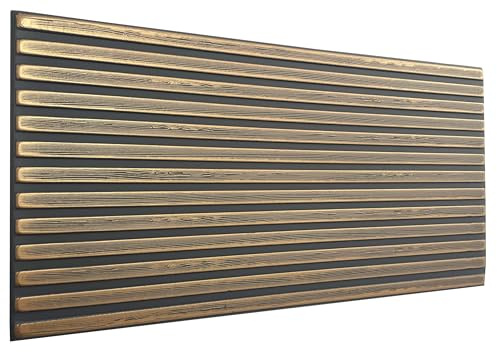 Lot de 40 panneaux muraux en polystyrène 3D pour plafond et mur - Épaisseur 3 mm - 100 x 50 cm - 20 m² - Noir - Doré