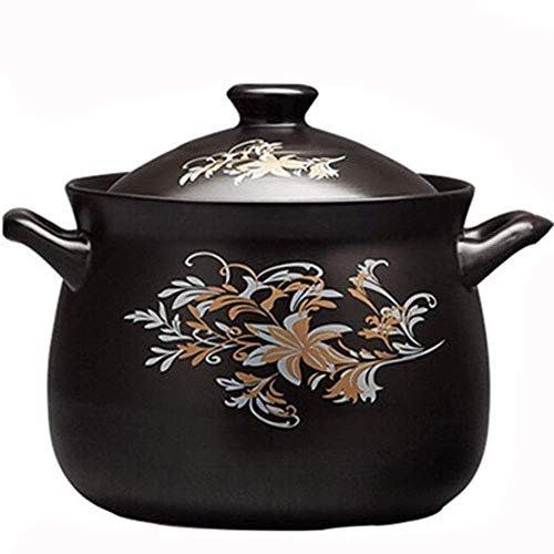 Pentola in Ceramica, pentola in Terracotta per stufati, pentola per Cottura in casseruola, pentola in Terracotta, nutrizionalmente migliorata, Resistente alle Alte Temperature, Facile da Pulire - cap