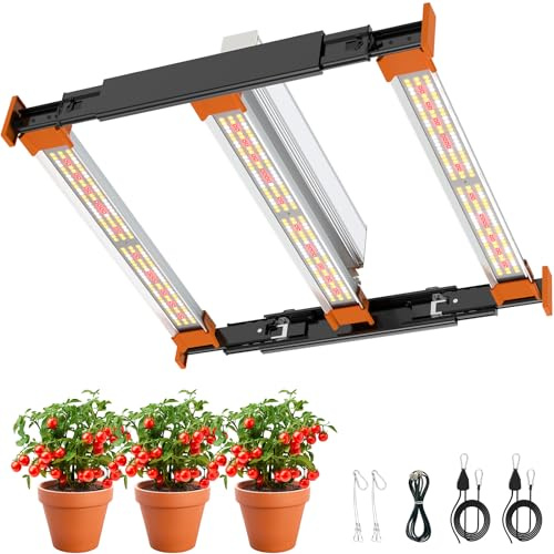 Lampe de Culture LED 150W pour Plantes Intérieur, Spectre Complet Diodes Samsung, Couverture 60x60cm, Dimmable/Enchaînable - Serre Germination Croissance Floraison
