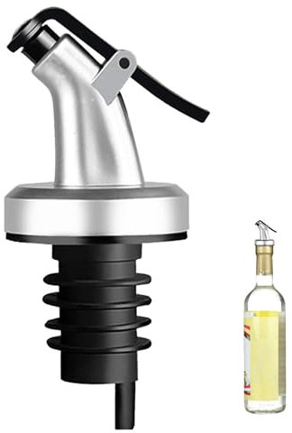 Olio d'oliva - Versone per bottiglie in acciaio inossidabile | Design del beccuccio non guidatore del flusso d'aria con tappi per polvere | Distributore di olio ideale per cucinare, condimento per ins