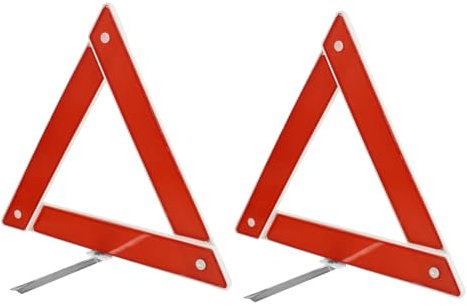 TEMPNAP 2 Stück Warndreieck Auto Aus Robustem Material Reflektierendes Verkehrssicherheitsset Kompakt Und Bruchsicher Für Pannenhilfe Und Straßenwartung