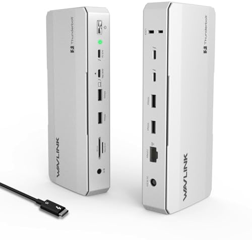 WAVLINK Thunderbolt 5 Dock, Intel Certified, 12-in-1 Hub with up to 120Gbps, MAX 140W PD, Triple 4K/Dual 8K Display, 3x TB5 Downstream Ports, 4x USB-A 10Gbps, 2.5G Ethernet, for Mac & Windows | Thunderbolt 5 Docking Station hub TB5 Dock 8K Display 140W Max Charging 4X USB-A 3.2 TBT 5/4 Laptops laptop cooling system