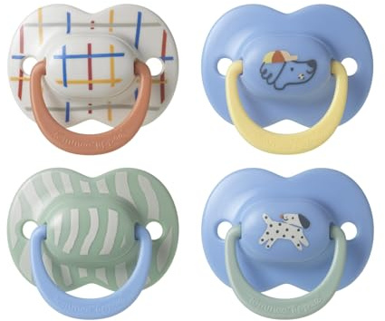 Tommee Tippee Ciuccio Ultimate Fit, 6-18 mesi, confezione da 4, tettarella ortodontica per neonati, design simmetrico, in silicone privo di BPA, collezione Club House