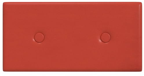 SooIarix Wandkopfteilen 12 pcs Rot Kunstleder 30 x 15 cm Wandkissen Bett Wandpolster selbstklebend Wandpaneele Kinderzimmer Wandpaneele selbstklebend für Schlafzimmer