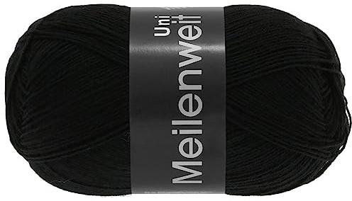 LANA GROSSA Meilenweit 100 | Sockenklassiker, uni und bedruckt, waschmaschienenfest | Handstrickgarn aus 80% Schurwolle & 20% Polyamid | 100g Wolle zum Stricken & Häkeln | 420m Garn FB1106