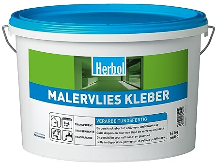 Herbol Fertigkleber Malervlies Renoviervlies Kleber 16kg, transparent