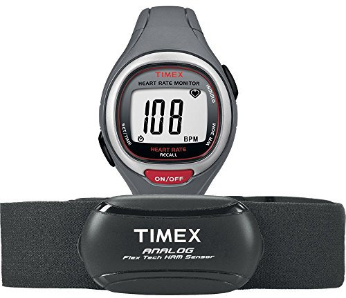 Timex T5K729 Muñeca Negro, Gris, Rojo monitor de ritmo cardiaco - Monitor de ritmo cardíaco (CR2025, Negro, Gris, Rojo)