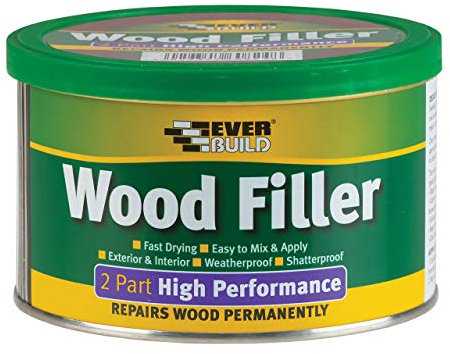 Everbuild 2 Part High Performance Wood Filler That Provides a Tough Long Lasting Repair to All Wood, Redwood - 500 g