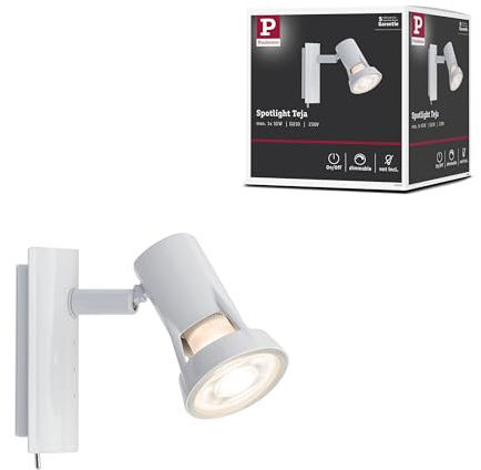Paulmann 66702 Spotlight Teja max. 10 Watt Spot Weiß Wandleuchte Metall Wandlampe GU10 Deckenstrahler ohne Leuchtmittel Strahler