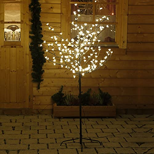 Gartenpirat LED Baum 150 cm warmweiß 200 LED Lichtbaum mit Kirschblüten