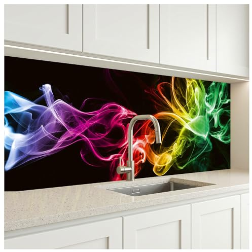 Dimex Küchenrückwand Folie selbstklebend SCHWARZER Rauch | Klebefolie - Dekofolie - Spritzschutz für Küche | Premium QUALITÄT - Made in EU | 180 cm x 60 cm
