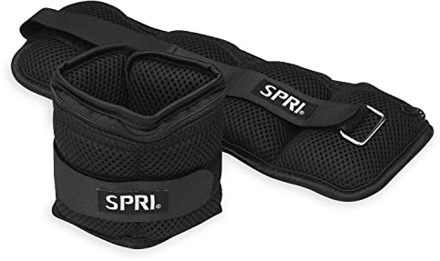 SPRI Adjustable Ankle Weights - Walking Weights for Strength Training Exercises, Resistance Endurance Workouts, General Fitness - For Strengthening & Toning Lower Body - 5lb Set (2.5lb Each)