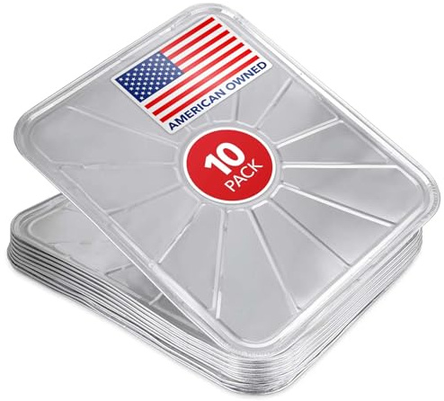 Disposable Foil Oven Liners (10 Pack) Oven Liners for Bottom of Electric Oven and Gas Oven - Reusable Oven Drip Pan Tray for Cooking and Baking - 18.5 x15.5”