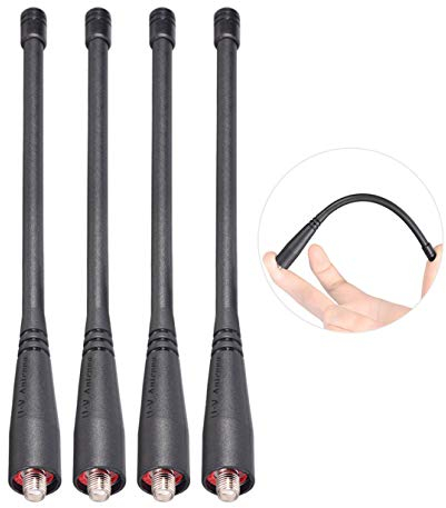 Bingfu Dual Band VHF UHF 136-174MHz 400-470MHz Ham Radio Antenna Handheld Two Way Radio Walkie Talkie SMA Female Soft Antenna 4-Pack for Kenwood Wouxun Baofeng BF-F8HP UV-5R UV-82 BF-888S GT-3 Radio