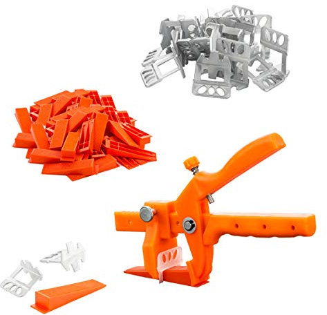 LST 701-teiliges Fliesen Nivelliersystem 500x Laschen 1mm + 200x Keile + Zange