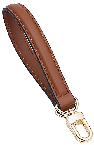 TOURDREAM Genuine Leather Plain Strap Replacement for Neonoe Hnalde Strap Bucket Bag Handbag Top Handle Black Brown Leather Strap