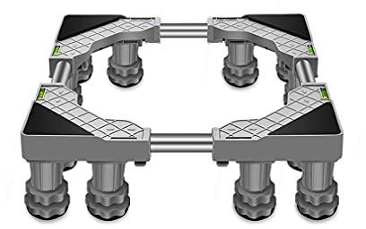 Kühlschrank Untergestell Stabiler Unterbausockel Verstellbare länge/Breite 45-65cm Kühlschrankständer Möbelträger Antirutschmatte Höhe 10-13cm (4/8/12 Fuß) Klimaanlage Base (12 Legs)
